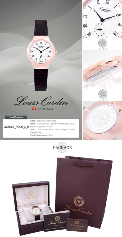 Buy Louis Cardin Swiss Made Slim Watch Stainless Calf Waterproof Strap  Sapphire Crystal Online at desertcartINDIA