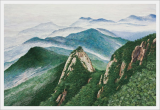 Paper Painting - Folding Screen Rock of Bukhansan(Mt.)