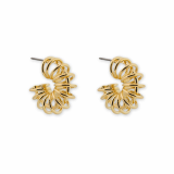 Twisted Ring earrings Fashion Jewelry Gold plated 