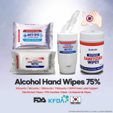 Hand Sanitizer Alcohol Wipes 75_ in KOREA