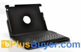 Protective Case Holder + Wireless Bluetooth Keyboard for iPad 2/3 (360 Degree Rotation, QWERTY)