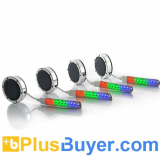 4x Multi-Color LED Car Wheel Lights (Waterproof, Solar + Battery Powered)