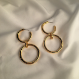 gold earrings goldstar079