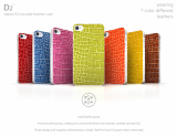 D2 Italian R.Crocodie leather iPhone 4/4S case for White