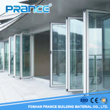 Windproof suspended shopping mall glass door