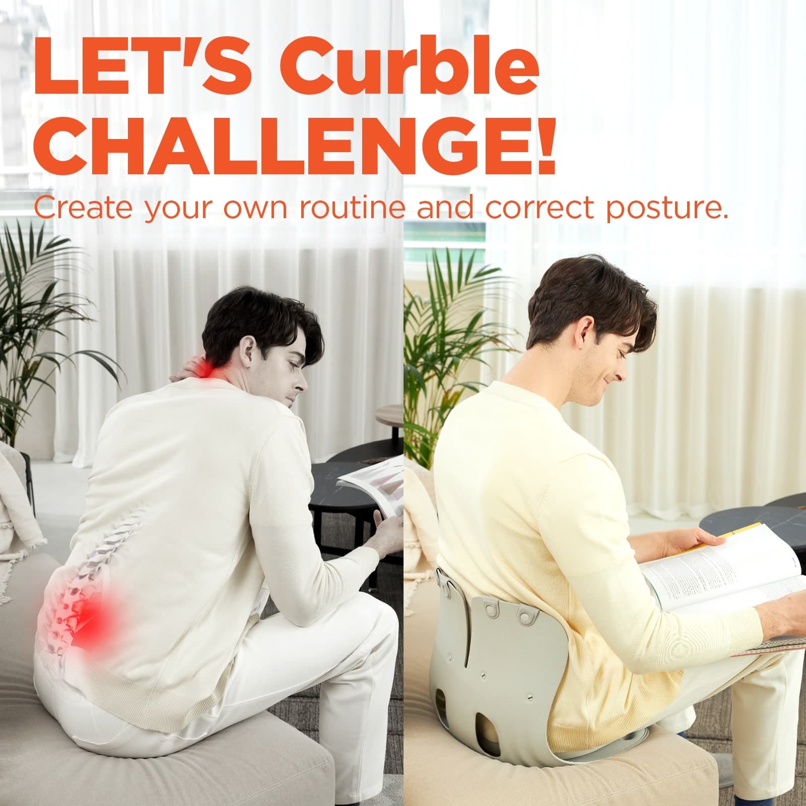 Posture Corrector, Curble Chair, Support Back Pain Relief - Ablue Co.,Ltd
