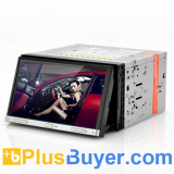 Road Hog - Double DIN Car DVD Player with 7 Inch Touch Screen (Motorized Panel, GPS)