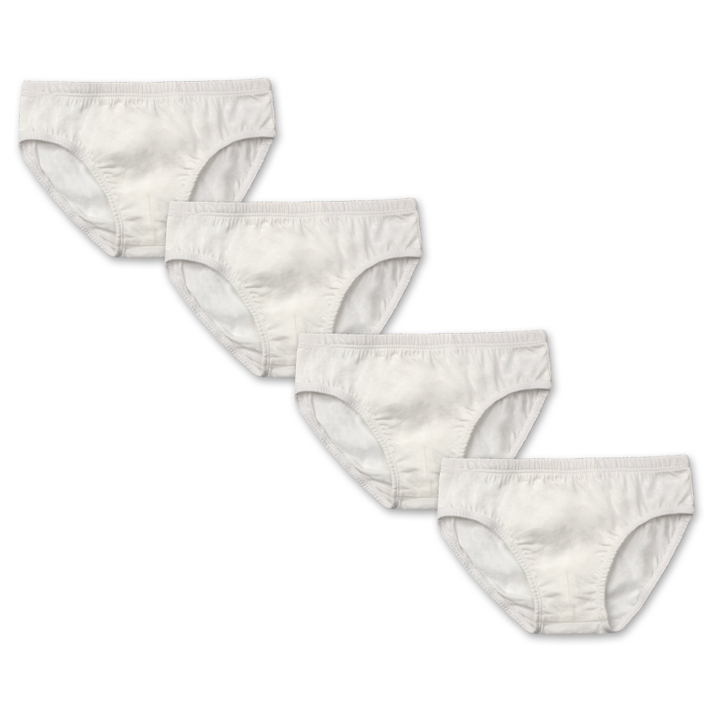 Doridori Little Boys_ Organic Cotton Underwear Undershirt For Kid_ Toddler_ Baby _White Panties set