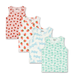 Doridori Little Girls_ Organic Cotton Underwear Undershirt For Kid_ Toddler_ Baby _Undershirts set P