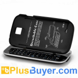 Wireless Slide-Out Bluetooth Keyboard + Detachable Case For Samsung Galaxy S4 - Black