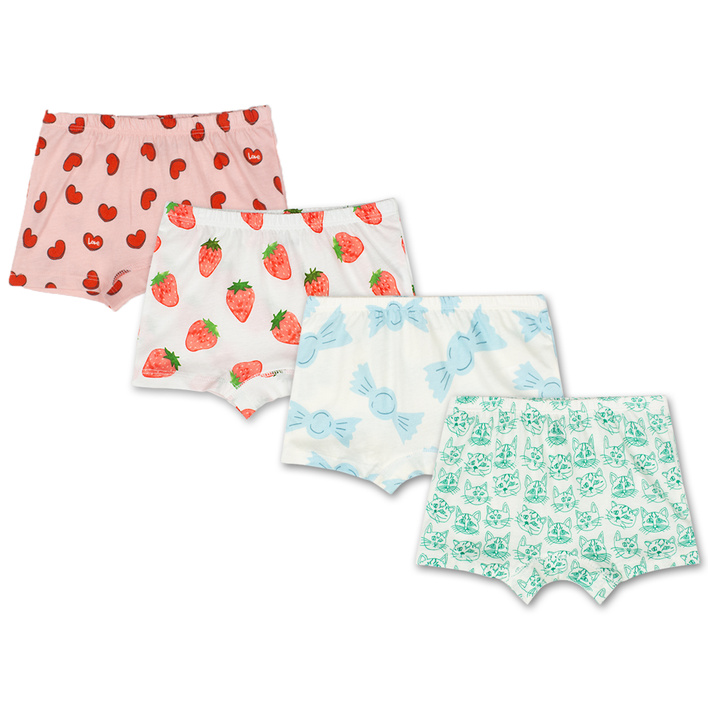 Doridori Little Girls_ Organic Cotton Underwear Undershirt For Kid_ Toddler_ Baby _Boxer Briefs set
