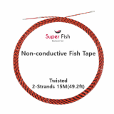 Twisted 2_strands fish tape 15M_49_2ft_ Red from Korea_