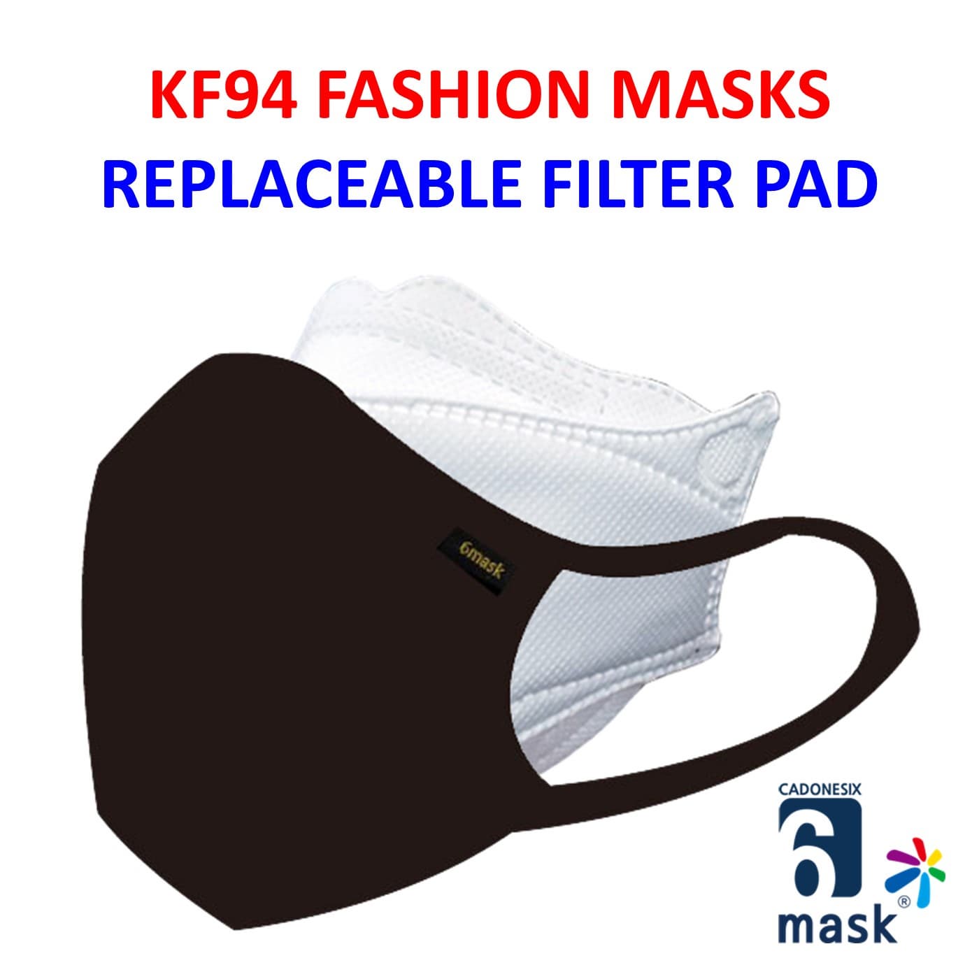 Fashion Face Mask with Replaceable KF94 Filter Pad