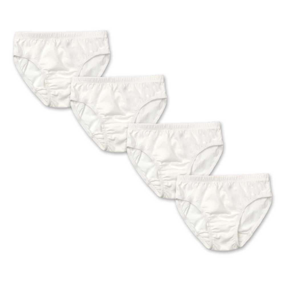 Doridori Little Girls_ Organic Cotton Underwear Undershirt For Kid_ Toddler_ Baby _White Panties set