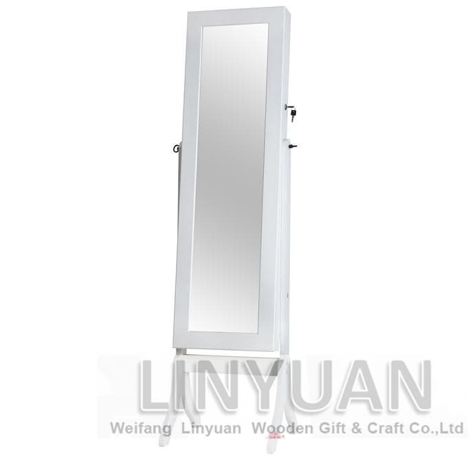 Standing Dressing Mirror With Jewelry Cabinet Tradekorea