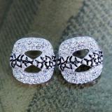 [LJ New York] Crystal Silver Luxury Earrings_Costume Jewelry