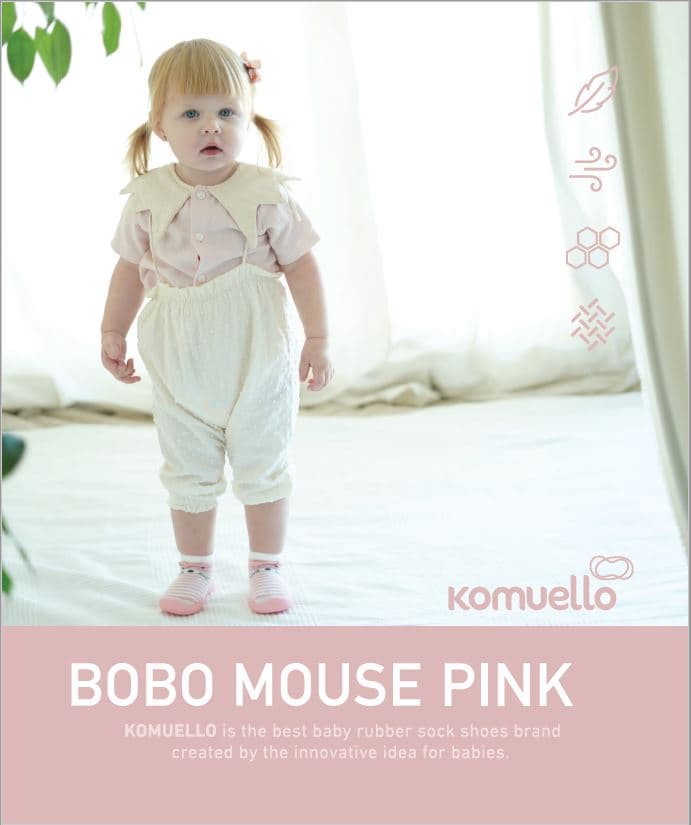 Baby socks shoes _Slipper__Bobo mouse pink