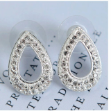 [LJ New York] Crystal Teardrop Earrings_Costume Jewelry