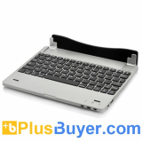 Ultra-Thin Magnetic Wireless Bluetooth Keyboard with 4400mAh Power Bank - For iPad, iPad 2, New iPad