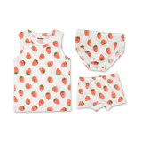 Doridori Little Girls_ Organic Cotton Underwear Undershirt For Kid_ Toddler_ Baby _Strawberry P