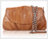 EEL Skin Leather Bag (HALFMOON)