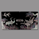 Flower _ Crane Najeon Chilgi_lacquerware_ folding cabinet