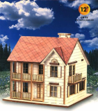 Western HOUSE-1 - Made DIY Toy , Craft, Gift , Model 