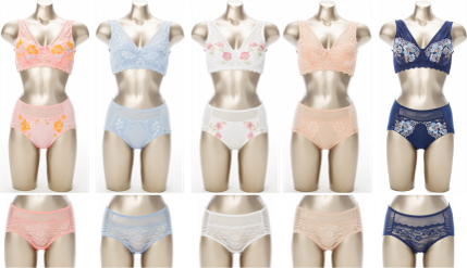 Fancy Bra Panty Set With Women's Floral Print Underwear