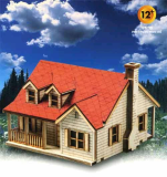 Western HOUSE2 - Made DIY Toy , Craft, Gift , Model 