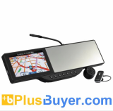 5 Inch HD Touchscreen Rearview Mirror + 720P HD DVR with GPS and Bluetooth Handset