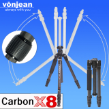 Vonjean VT-555X Carbon fiber traveler tripod 8x  + VD-283 QX ballhead  for digital SLR camera