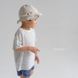 DE MARVI Toddler Kids Soft Linen Stripe Tees T shirts