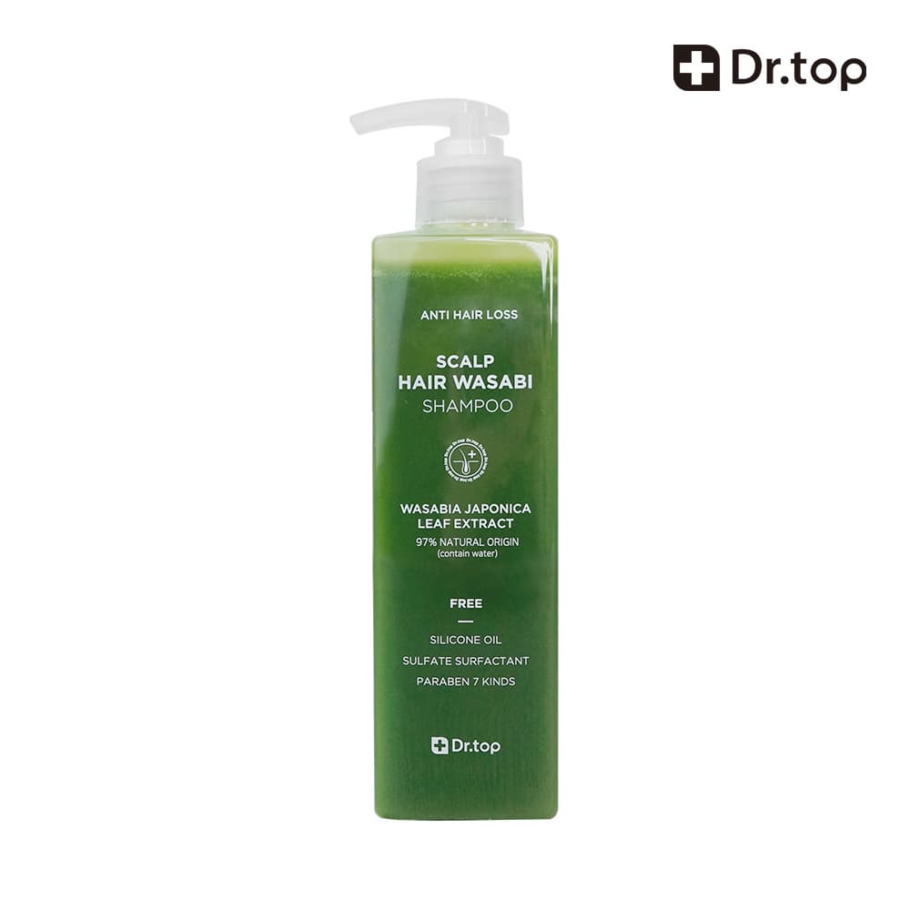 Dr. Top Natural Wasabi, Acidic Hair Loss Relief, Sensitive Scalp Shampoo  400ml | tradekorea