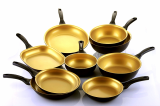 Gold-Ceramic frying pan / WOK 