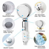 One Second Wall Attachable_Relocatable Handheld Shower Head 