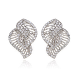 JewelKorea Curve shaped Luxurious earring