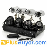 Secure Vision - 8 Channel DVR Surveillance System (4 Indoor + 4 Outdoor Cameras, 1TB HDD, 700TVL)