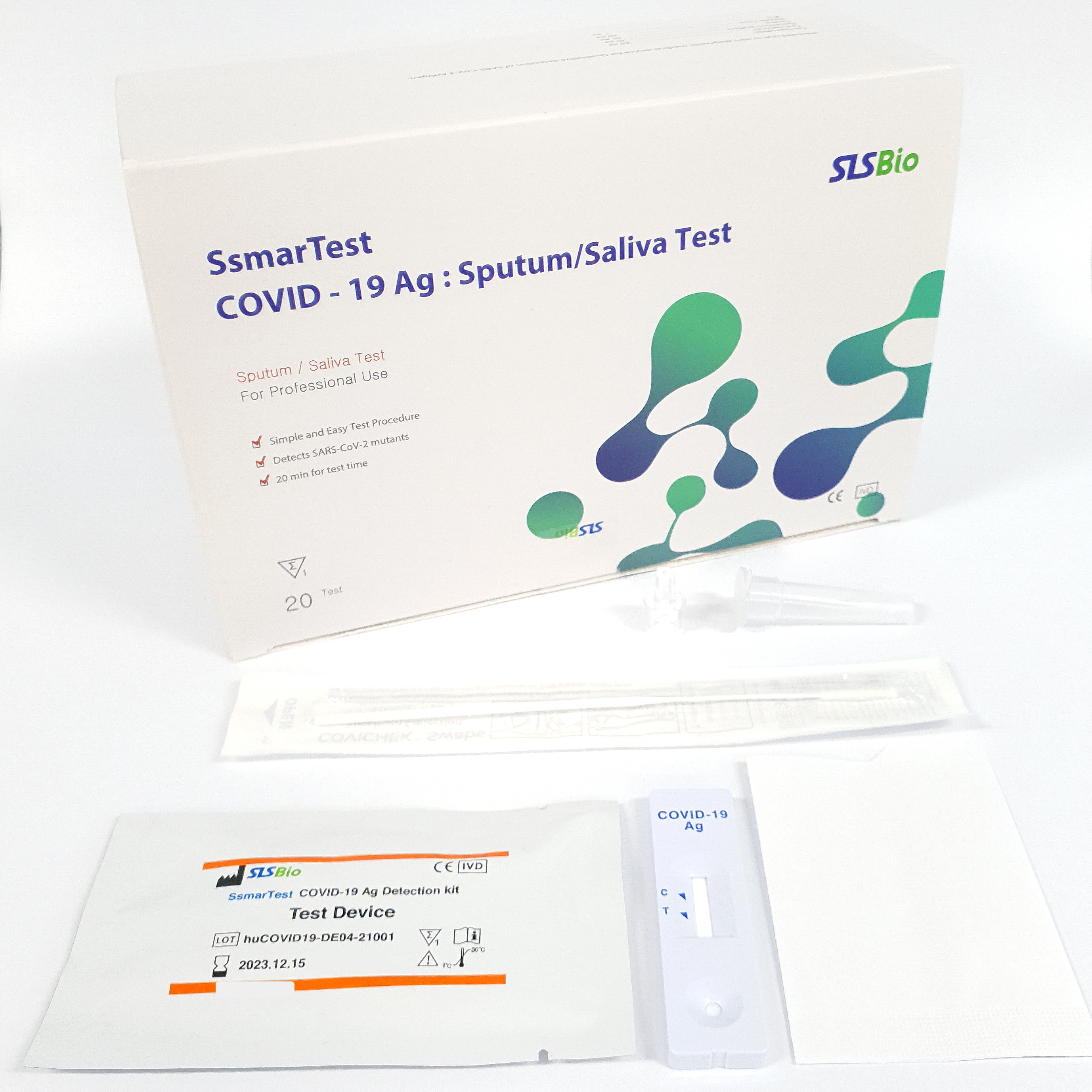 SsmarTest COVID_19 AG _ Sputum_Saliva Test_ Corona_virus_ Antigen_ Detection kit_ Home care_ Covid19