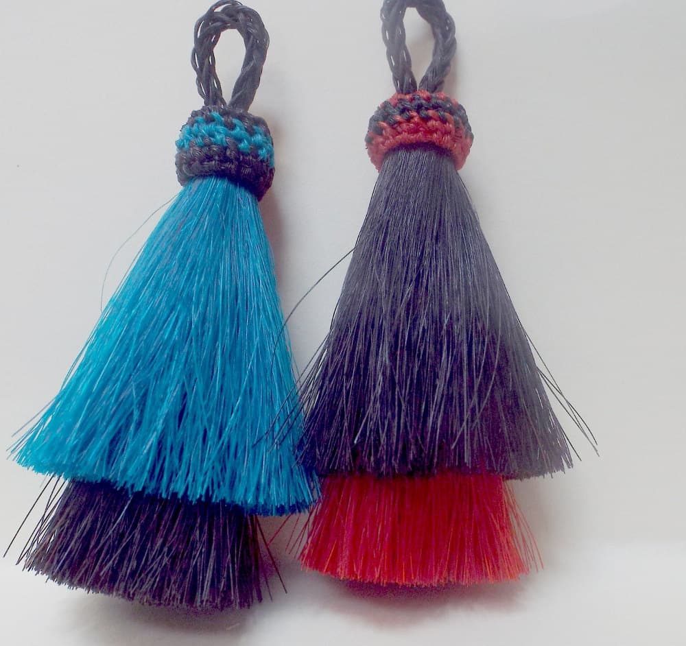 Onora Horse Hair Key Chain 2 Tassels