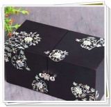 Jewelry Box, Wooden Lacquerware Inlaid with Mother-of-Pearl