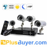 SecurONE - H.264 DVR + 4 x Weatherproof IP Cameras + 500GB HDD (Outdoors Ed.)