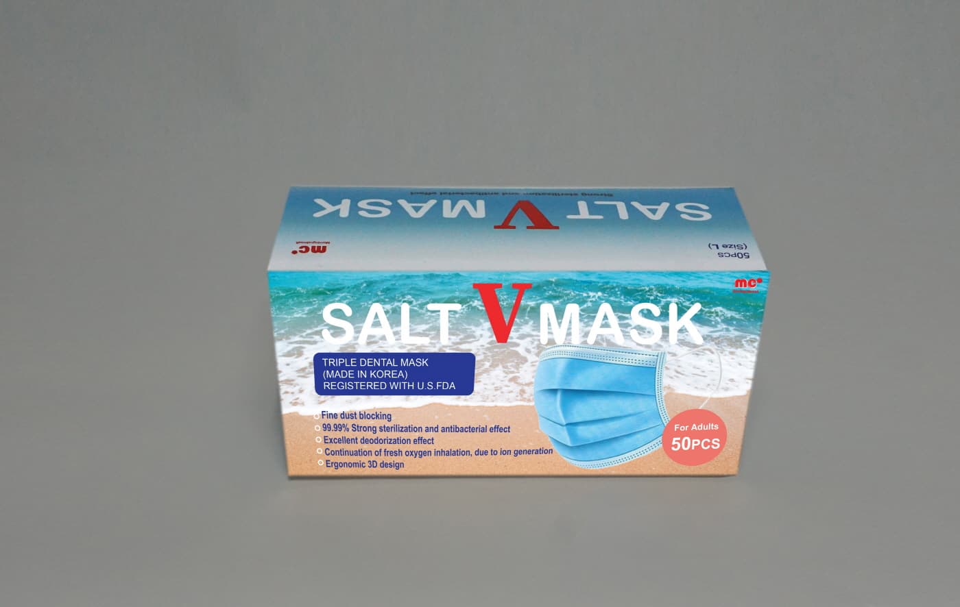 Mineral Salt Face Mask 3 Layer Dental Type Made in Korea