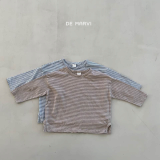 DE MARVI Kids Toddler Striped Long sleeve Cotton T_shirts Girls Boys Tees Clothes Wholesale Korean