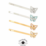 [CharmsHolic] Hairpin_Crystal Butterfly_4 pcs