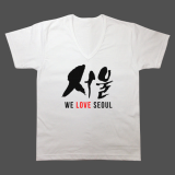 Design T-shirt we love seoul cotton unisex