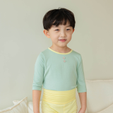 Belly shield_ Tencel_ Modal Pajamas set 3_4_ Mint_Yellow