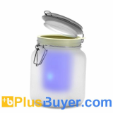 Solar Powered Sun Jar - Waterproof Blue and Amber LED Mood Light