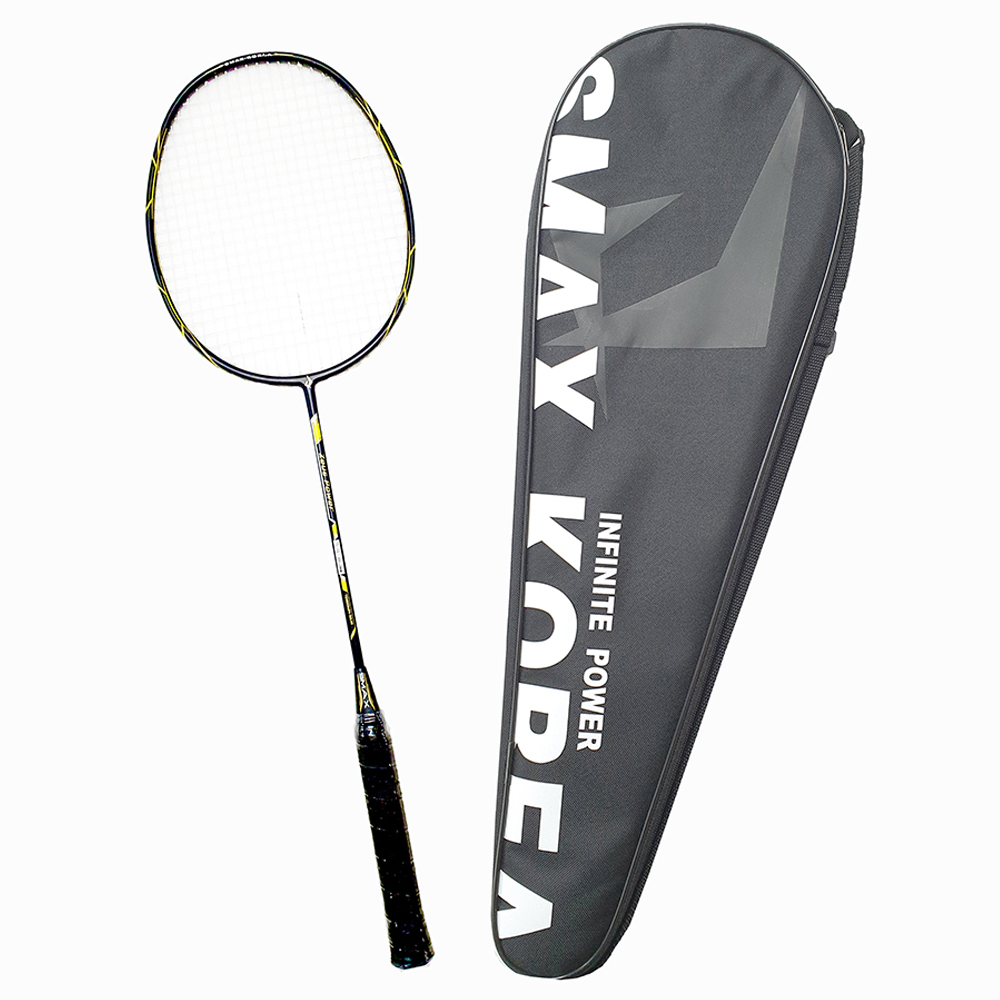 Smax Koreas Ultra light full carbon badminton racquet (Zeus black) tradekorea