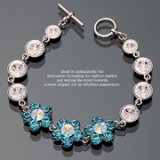 Blue flower bracelets