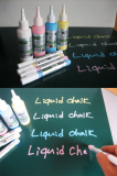 Liquid chalk markers and refill inks